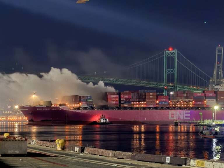 Update-M/V One Henry Hudson fire incident at Port of Los Angeles