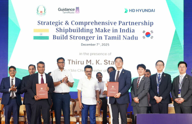 HD Hyundai signs MOU with Tamil Nadu to develop new Indian shipyard